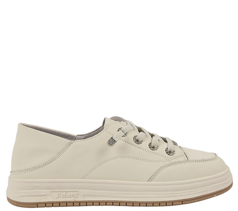 Pantofi sport, dama, ADA SHOES, 89198 alb, piele naturala