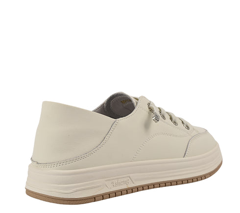 Pantofi sport, dama, ADA SHOES, 89198 alb, piele naturala