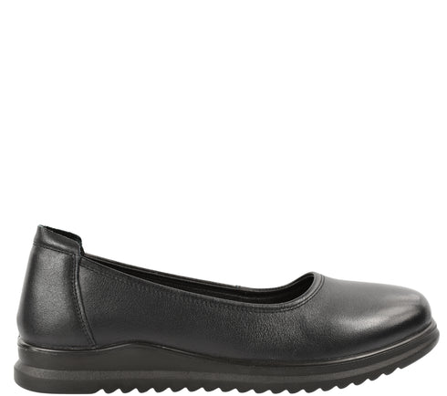 Pantofi casual, dama, ADA SHOES, 6651 negru, piele naturala