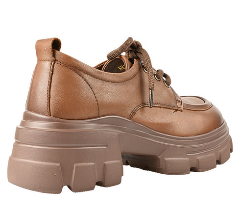 Pantofi casual, dama, FORMAZIONE, KM 1606 maro, piele naturala