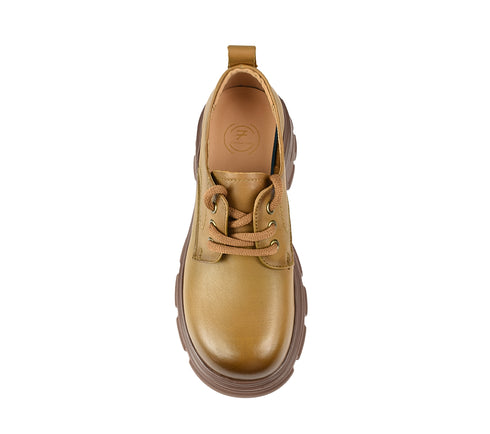 Pantofi casual, dama, FORMAZIONE, KM 1607 kaki, piele naturala