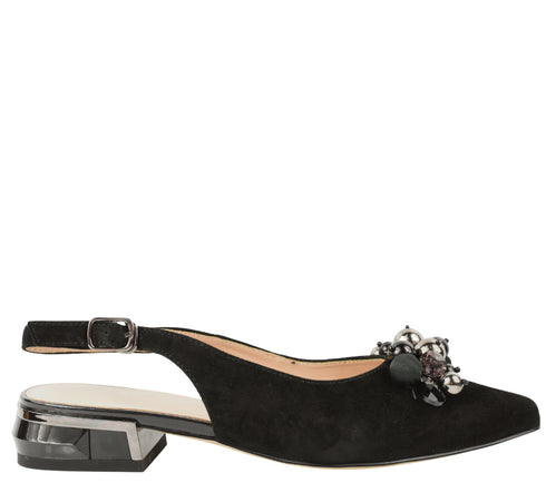 Pantofi casual, dama, EPICA, K360012B negru, piele intoarsa