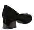 Pantofi eleganti, dama, KARISMA, JI60020 negru, piele intoarsa, cu toc