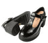 Pantofi casual, dama, KARISMA, J870007B negru, piele lacuita, toc