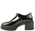Pantofi casual, dama, KARISMA, J870007B negru, piele lacuita, toc