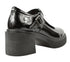 Pantofi casual, dama, KARISMA, J870007B negru, piele lacuita, toc