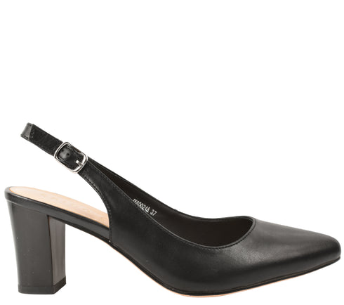 Pantofi eleganti, dama, EPICA, JY60024A negru, piele naturala, toc