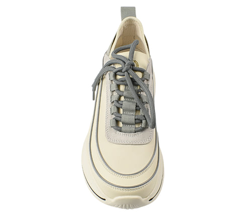 Pantofi sport, dama, FRANCO GERARDO, 2228 crem/gri, piele naturala