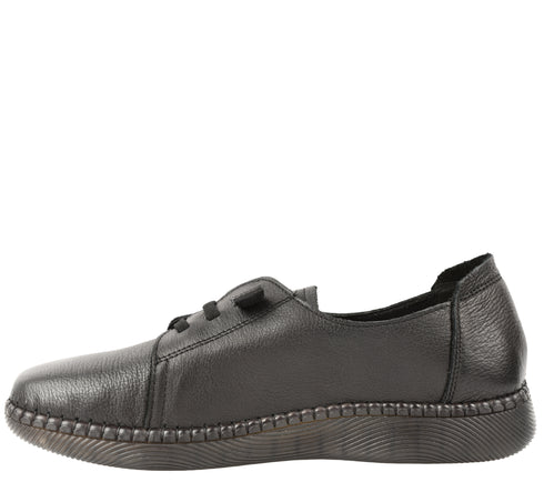 Pantofi casual, dama, FORMAZIONE, D3366B negru, piele naturala