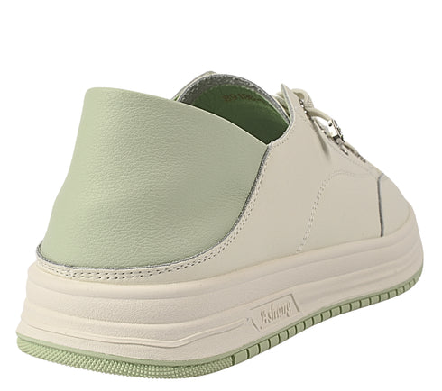 Pantofi sport, dama, FRANCO GERARDO, 89198 verde, piele naturala