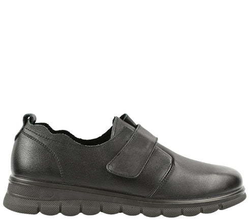 Pantofi casual, dama, FORMAZIONE, 21074 negru, piele naturala