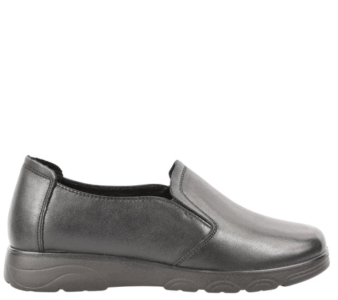 Pantofi casual, dama, FORMAZIONE, 2527 negru, piele naturala