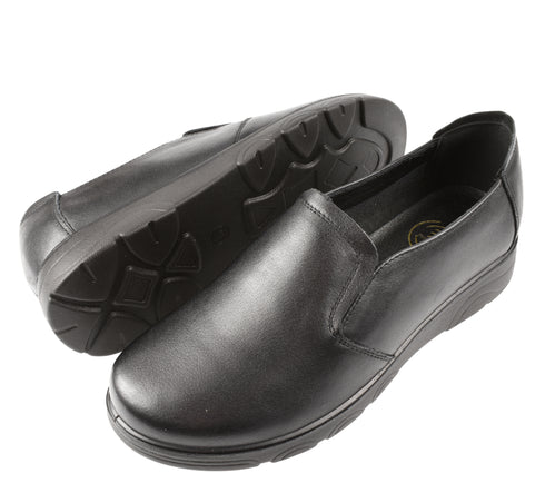 Pantofi casual, dama, FORMAZIONE, 2527 negru, piele naturala