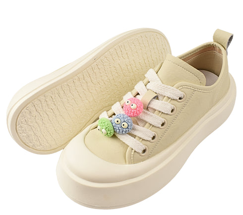 Pantofi sport, dama, PASS COLLECTION, MQ60013A crem, piele naturala