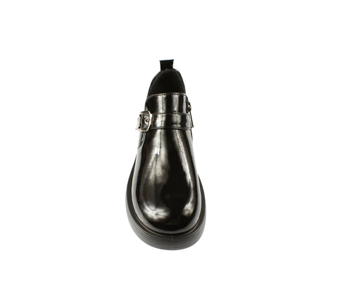 Pantofi casual, dama, PASS COLLECTION X470010, negru, piele naturala, cu toc