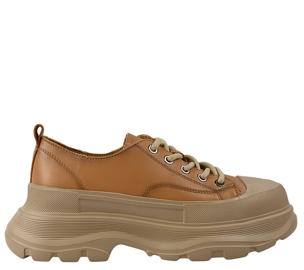 Pantofi sport, dama, FRANCO GERARDO, 6805 maro, piele naturala