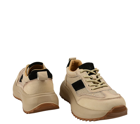 Pantofi sport, dama, ADA SHOES, 8263 bej, piele naturala