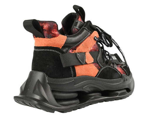 Pantofi sport, dama, GRYXX, 36889A negru, piele intoarsa