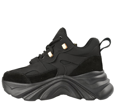 Pantofi sport, dama, GRYXX, 3280B negru, piele naturala