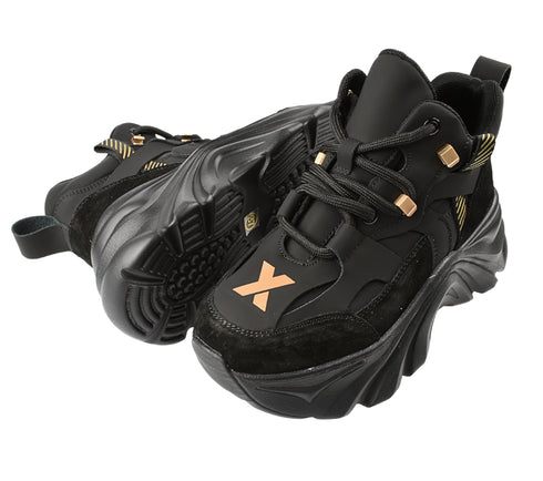 Pantofi sport, dama, GRYXX, 3280B negru, piele naturala