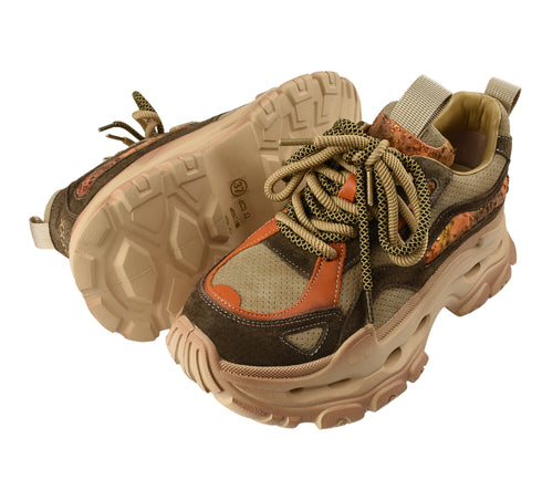 Pantofi sport, dama, GRYXX, Y2923 bej, piele naturala