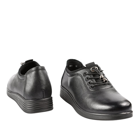 Pantofi sport, dama, ADA SHOES, 1903 negru, piele naturala