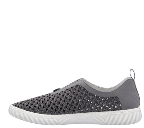 Pantofi casual, dama, RIEKER ANTISTRESS, N0965-43 gri, piele ecologica