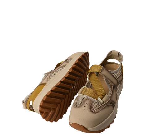 Pantofi sport, dama, ADA SHOES, X5195 bej, piele intoarsa