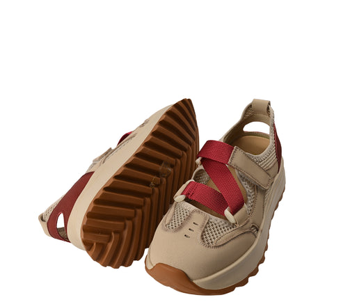 Pantofi sport, dama, ADA SHOES, X5195 bej, piele intoarsa