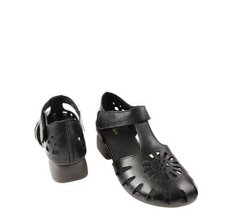 Pantofi casual, dama, ADA SHOES, 631 negru, piele naturala