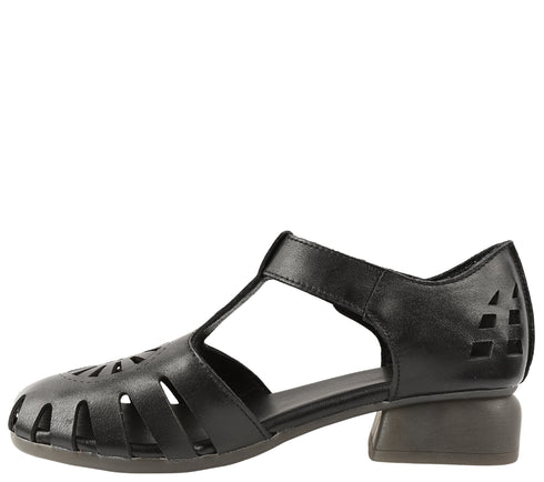 Pantofi casual, dama, ADA SHOES, 631 negru, piele naturala