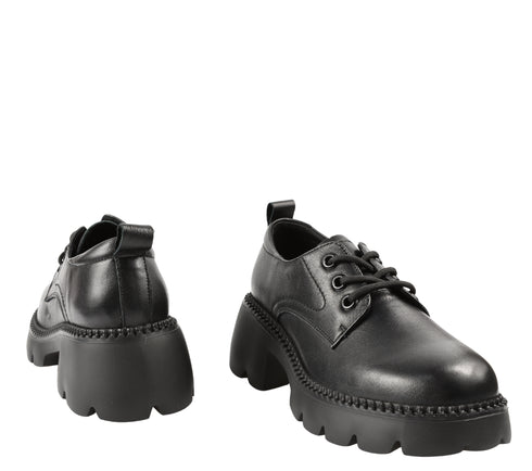 Pantofi casual, dama, ADA SHOES, 66922 negru, piele naturala