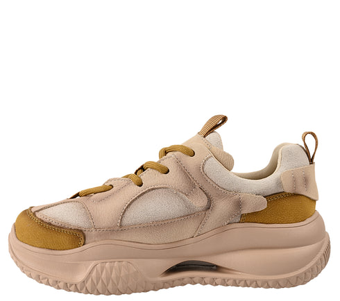 Pantofi sport, dama, FRANCO GERARDO, 2576 galben, piele naturala