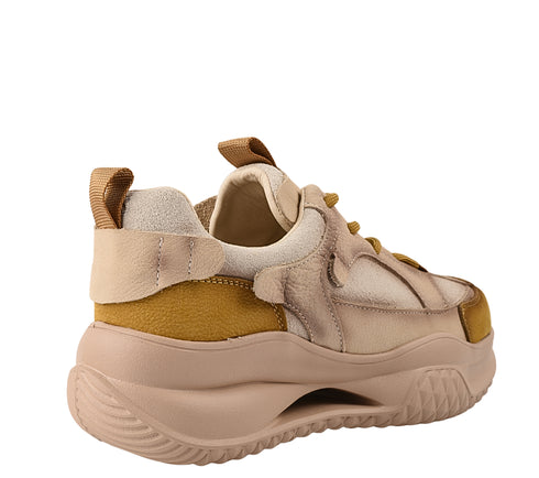 Pantofi sport, dama, FRANCO GERARDO, 2576 galben, piele naturala