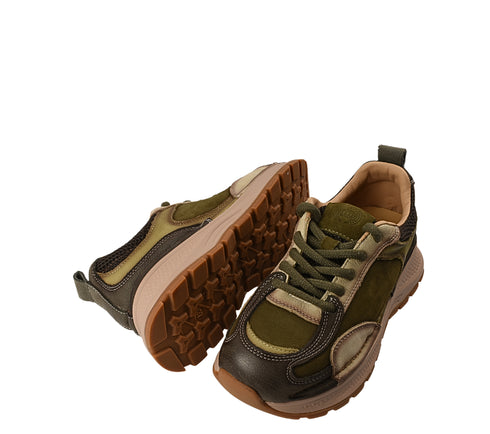 Pantofi sport, dama, FRANCO GERARDO, 10018 kaki, piele intoarsa