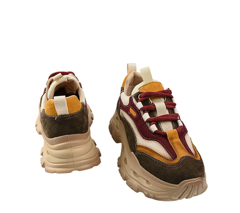 Pantofi sport, dama, FRANCO GERARDO, HY2959 bordo, piele intoarsa