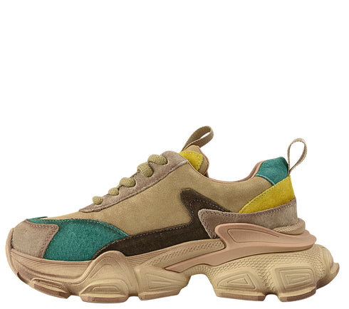 Pantofi sport, dama, FRANCO GERARDO, HY5796 verde, piele intoarsa