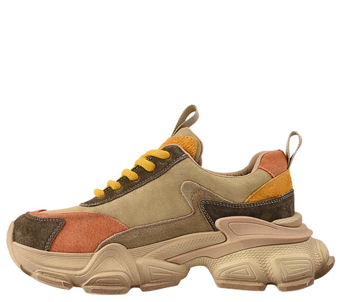 Pantofi sport, dama, FRANCO GERARDO, HY5796 portocaliu, piele intoarsa