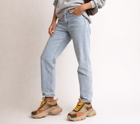 Pantofi sport, dama, FRANCO GERARDO, HY5796 portocaliu, piele intoarsa