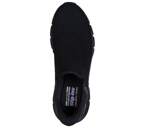 Pantofi sport, barbati, SKECHERS SLIP-INS BOBS B FLEX RESILIENT EDGE 118306-BBK negru, textil