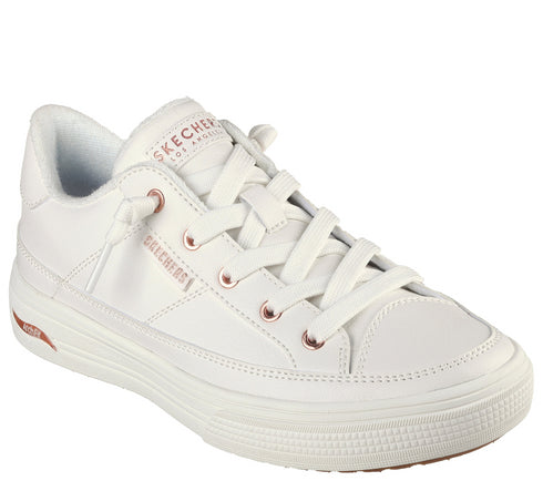 Pantofi sport, dama, SKECHERS ARCH FIT ARCADE ON MY WAY 177189-WHT alb, piele ecologica