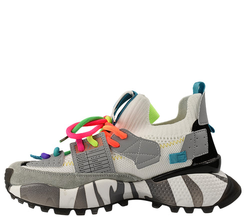 Pantofi sport, dama, GRYXX, 4S18159W alb, textil