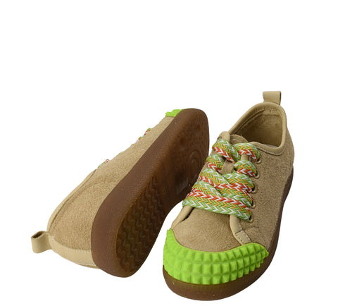 Tenisi dama, GRYXX, 6LMQ80003A bej-verde, piele intoarsa