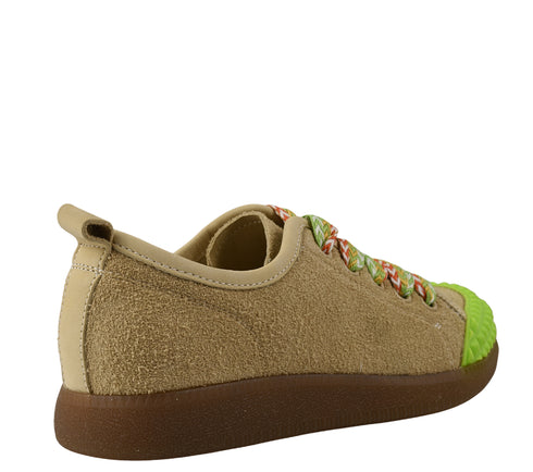 Tenisi dama, GRYXX, 6LMQ80003A bej-verde, piele intoarsa