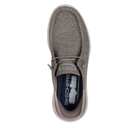 Espadrile sport, barbati, SKECHERS BOGDIN-ARLETT SLIP-INS, 216285-TPE, bej, textil