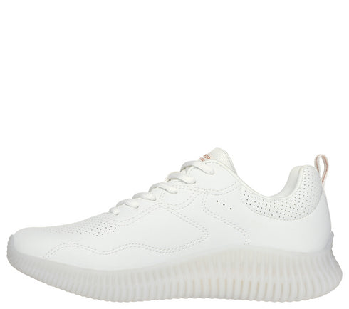 Pantofi sport, dama, SKECHERS BOBS GEO-HOW MARVELOUS 117422-OFWT alb, piele ecologica