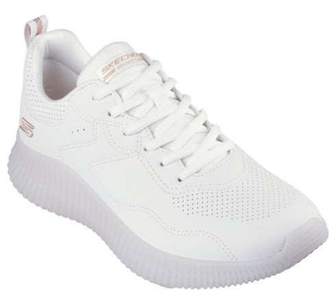 Pantofi sport, dama, SKECHERS BOBS GEO-HOW MARVELOUS 117422-OFWT alb, piele ecologica