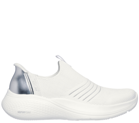 Pantofi sport, dama, SKECHERS SLIP-INS BOBS SPORT INFINITY DELICATE VISION 117631-W alb, textil