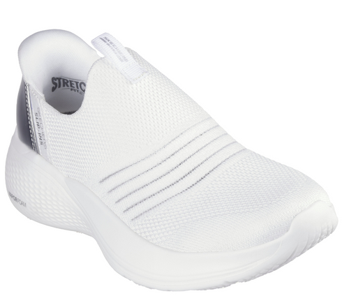 Pantofi sport, dama, SKECHERS SLIP-INS BOBS SPORT INFINITY DELICATE VISION 117631-W alb, textil