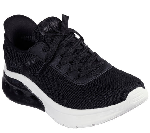 Pantofi sport, dama, SKECHERS SLIP-INS BOBS SPORT ARC WAVES 2.0 NOW IT 117638-BLK negru, textil